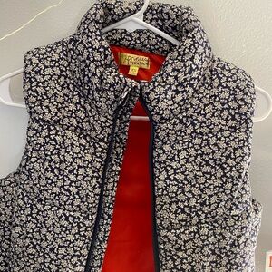 patterned puffer vest